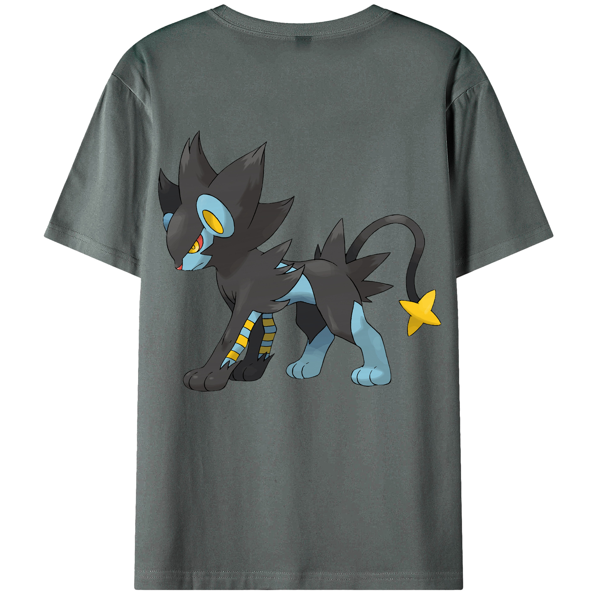 （画像用） ポケットモンスター Pokémon 綿100％ メンズ半袖Tシャツ（バックプリント） 通気性
